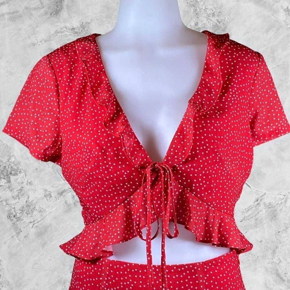 Superdown Mercy Polka Dot Dress - Red - Picture 7 of 10